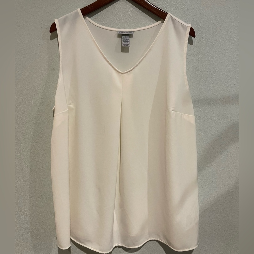 Catherines Cream V-Neck Blouse